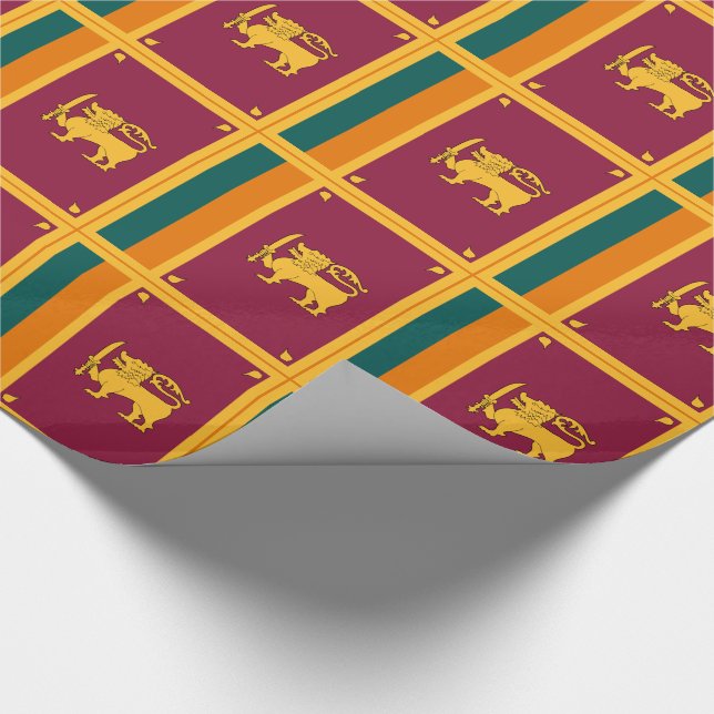 Sri Lanka-flagga Presentpapper (Hörn)