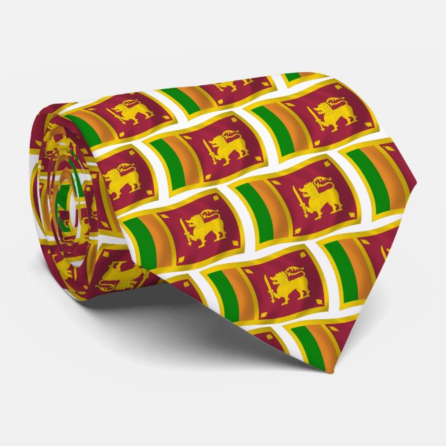 Sri Lanka Flagga Slipknot Slips (Rullad)