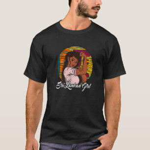 Sri Lanka Flagga Sri Lanka Sri Lankan Girl T Shirt