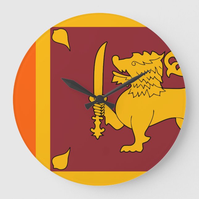 Sri Lanka Flagga Stor Klocka (Framsida)