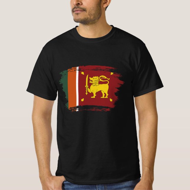 Sri Lanka flagga T Shirt (Framsida)