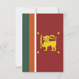 Sri Lanka flagga Tack Kort