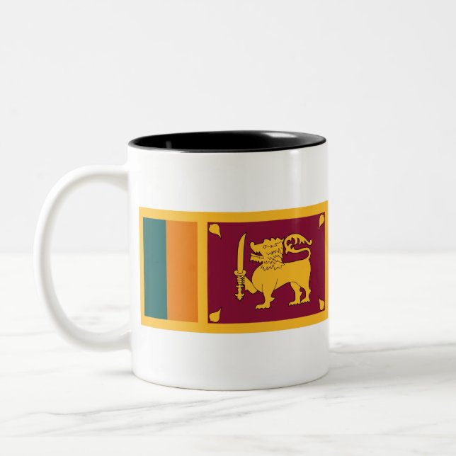 Sri Lanka Flagga Två-Tonad Mugg (Vänster)