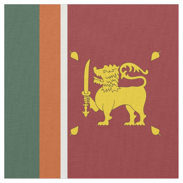 Sri Lanka flagga Tyg (Närbild)