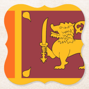 Sri Lanka Flagga Underlägg Papper