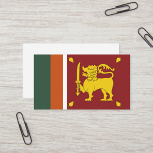 Sri Lanka flagga Visitkort