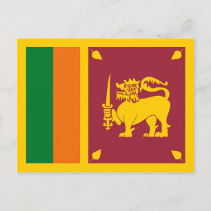Sri Lanka Flagga vykort