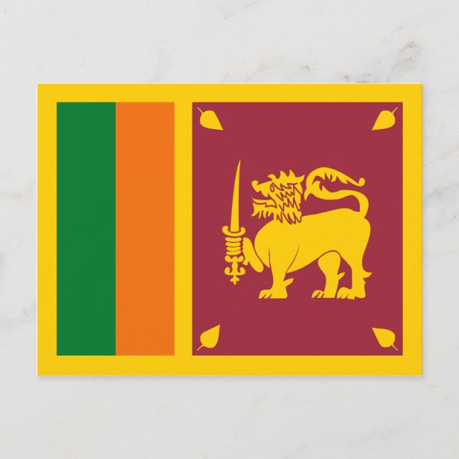 Sri Lanka Flagga vykort (Framsida)