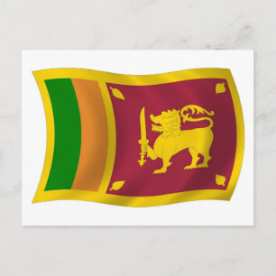 Sri Lanka Flagga vykort