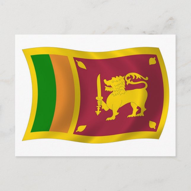 Sri Lanka Flagga vykort (Framsida)