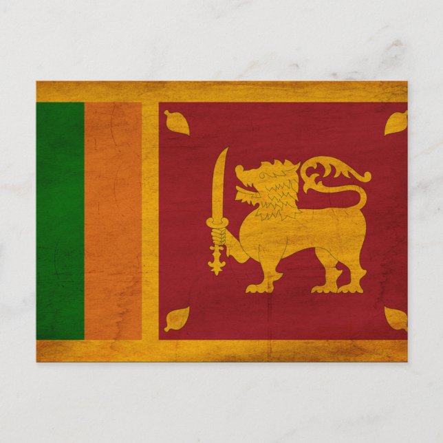 Sri Lanka Flagga Vykort (Framsida)