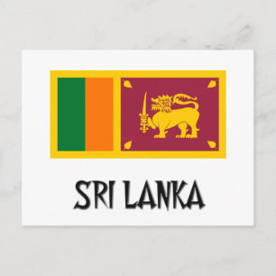 Sri Lanka Flagga Vykort