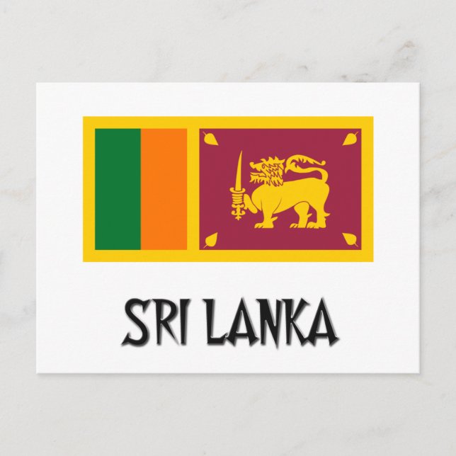Sri Lanka Flagga Vykort (Framsida)