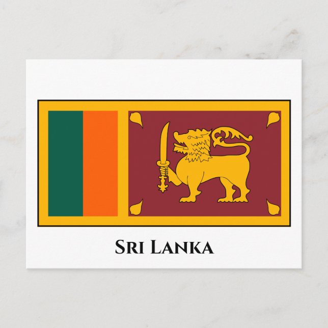 Sri Lanka Flagga Vykort (Framsida)