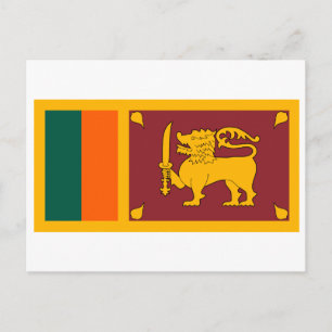 Sri Lanka Flagga vykort