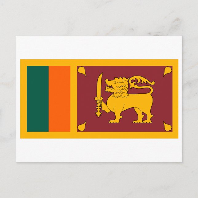 Sri Lanka Flagga vykort (Framsida)