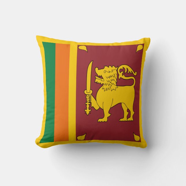 Sri Lanka Flagga x Flagga Pillow Kudde (Framsida)