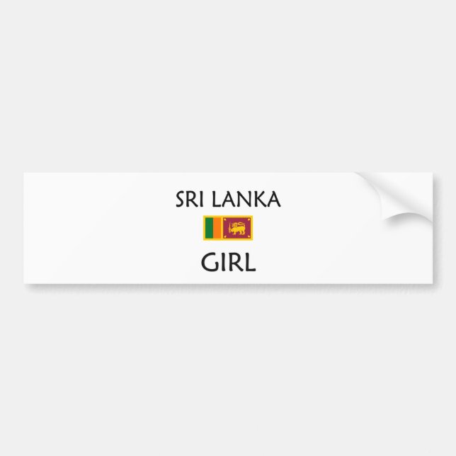 SRI LANKA FLICKA BILDEKAL (Framsidan)