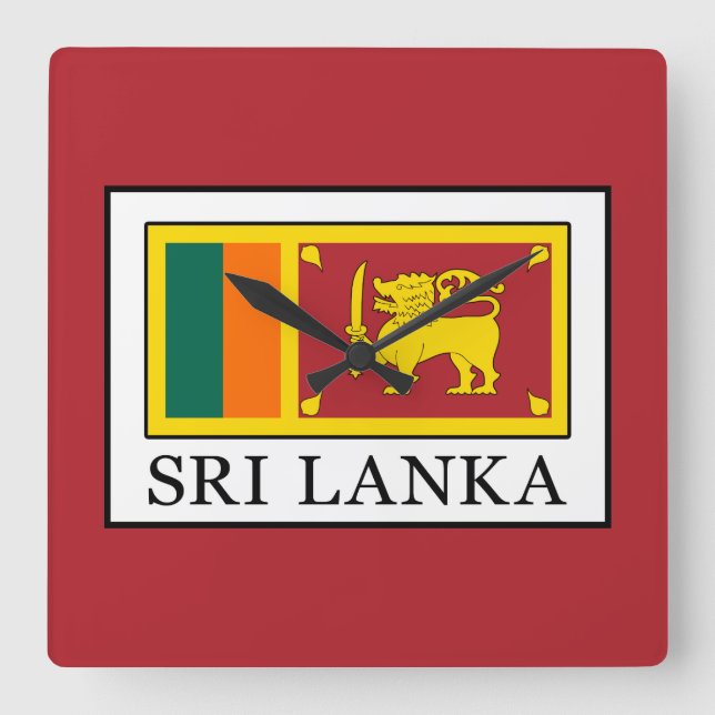Sri Lanka Fyrkantig Klocka (Framsida)