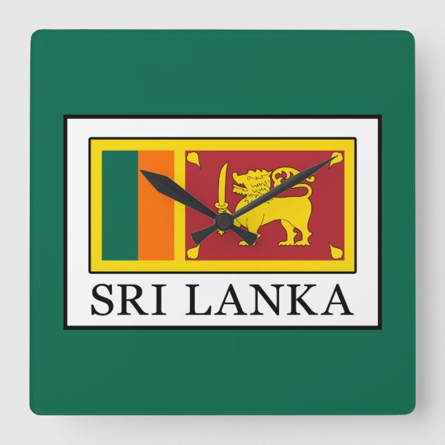Sri Lanka Fyrkantig Klocka (Framsida)