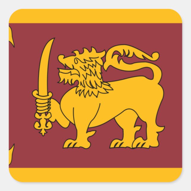 sri lanka fyrkantigt klistermärke (Framsida)