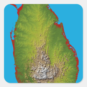 Sri Lanka Fyrkantigt Klistermärke