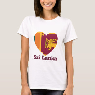 Sri Lanka Heart Flagga T Shirt