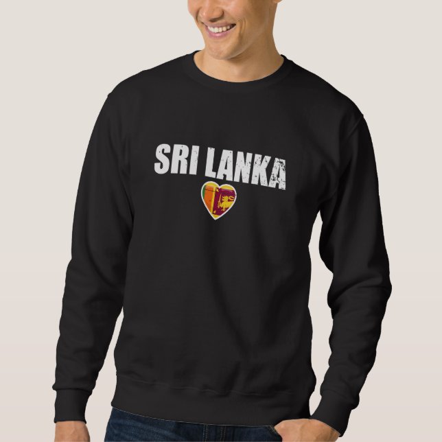 Sri Lanka Heart Proud Sri Lankan Flag 1 Lång Ärmad Tröja (Framsida)