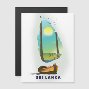 Sri Lanka Illustrerad kartturism affisch.