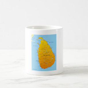 Sri Lanka Karta Kaffemugg