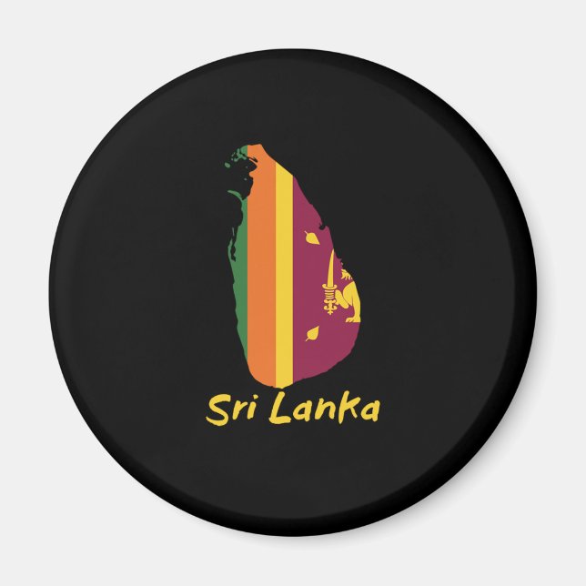 Sri Lanka Karta Proud Sri Lankan Asia Gift Magnet (Framsidan)
