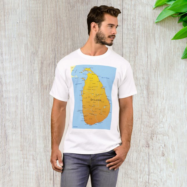Sri Lanka Karta T Shirt (Skapare uppladdad)