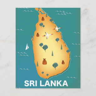 Sri Lanka kartresaaffisch Flygblad