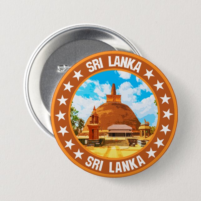 Sri Lanka Knapp (Framsida & baksida)