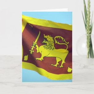 Sri Lanka lejon flagga Kort