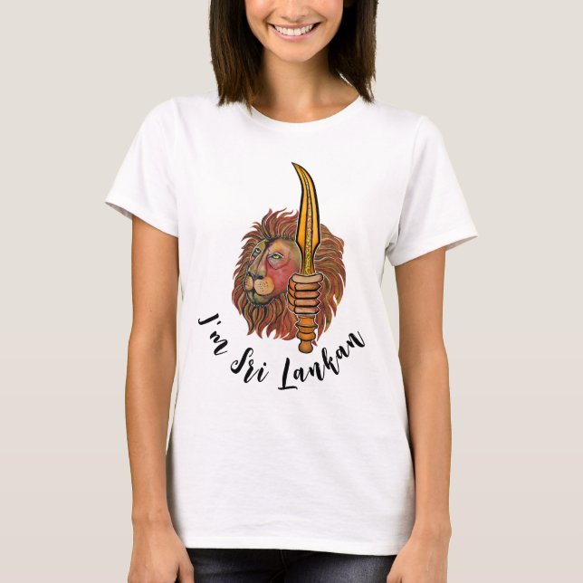 Sri Lanka lejon T-Shirt (Framsida)