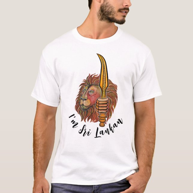 Sri Lanka lejon T-Shirt (Framsida)