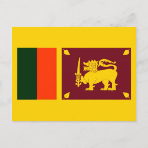 Sri Lanka - Lejona flagga Vykort