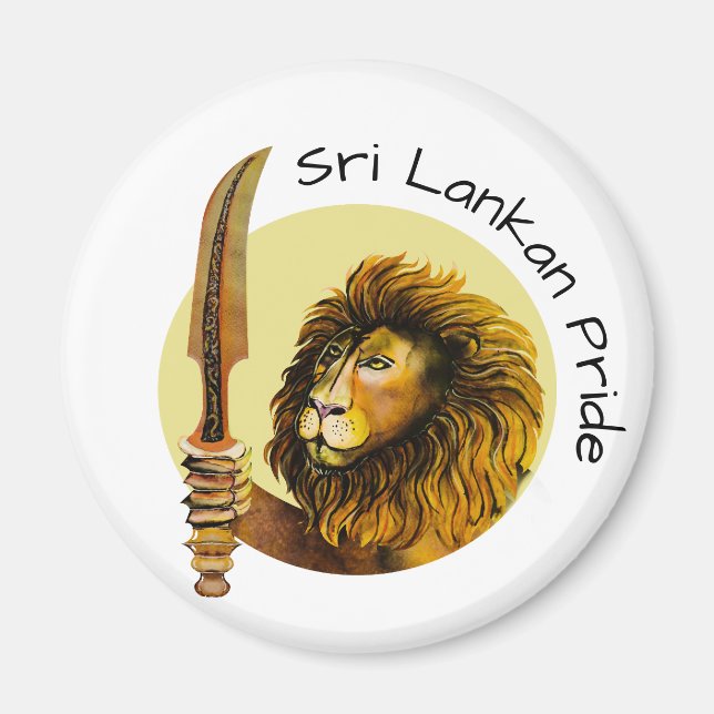 Sri Lanka Lejonare Magnet (Framsidan)