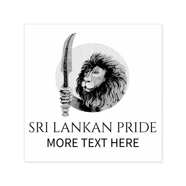 Sri Lanka Lejonare Självfärgande Stämpel (Design)