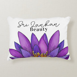 Sri Lanka Lotus Flower Painting Prydnadskudde