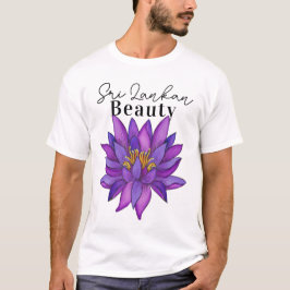Sri Lanka Lotus Flower Painting T Shirt