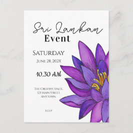 Sri Lanka Lotus Flower Painting Vykort