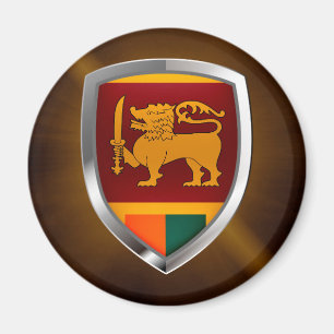 Sri Lanka metallisk Emblem Magnet