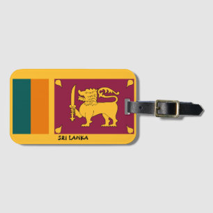 Sri Lanka National Flagga Patriotic Bagagebricka