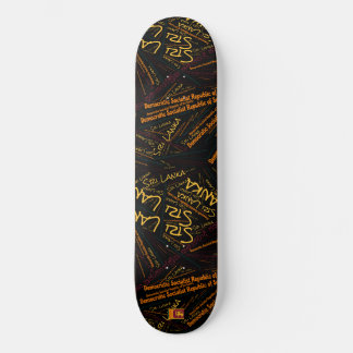 Sri Lanka National Pride Wordcloud Skateboard