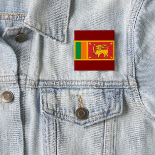 Sri Lanka Nationella Flagga Lejon Symbol Knapp