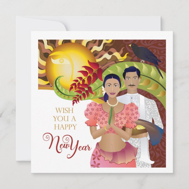 Sri Lanka - nytt år Firande Spara Datumet (Framsida)