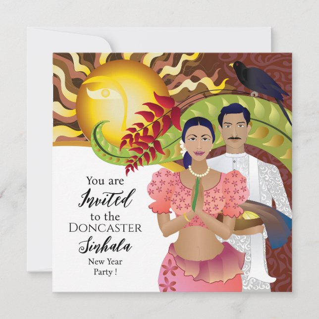 Sri Lanka - nytt år Firande Spara Datumet (Framsida)