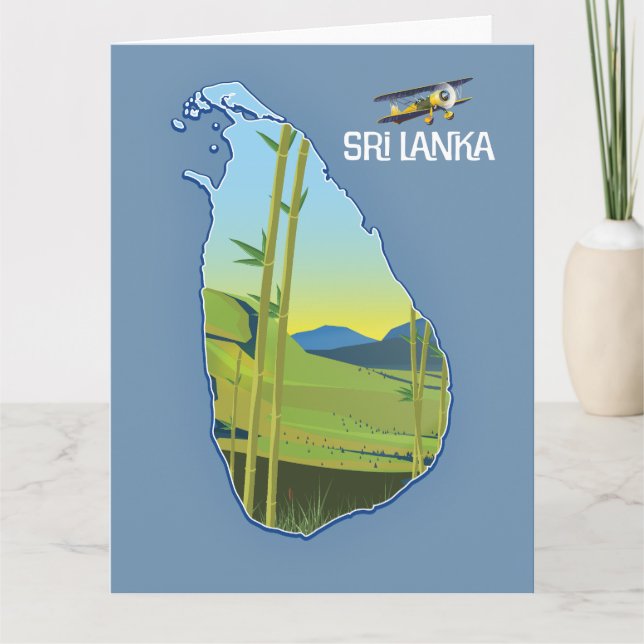 Sri Lanka reskarta Kort (Framsida)
